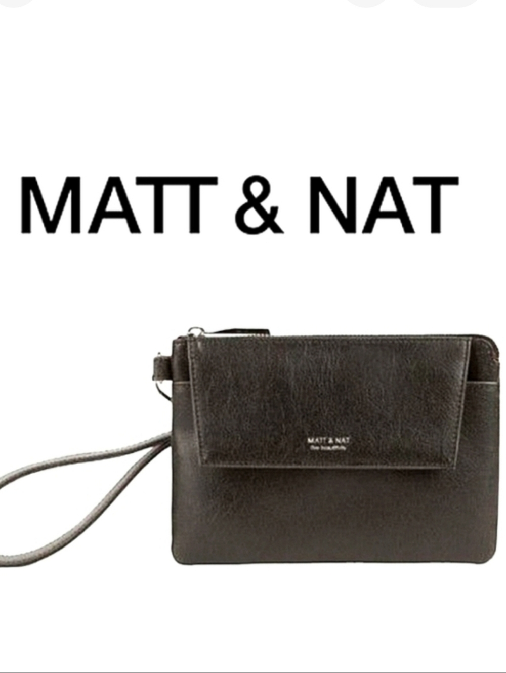 Matt & Nat Brown Vegan Leather Wristlet Wallet